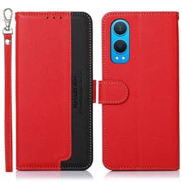 KHAZNEH OnePlus Nord CE4 Lite Plånboksfodral - Röd/Svart
