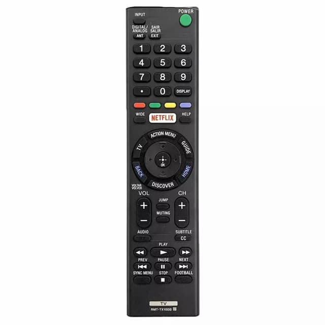 TV fjärrkontroll Ersättning för RMT-TX100B Sony TV