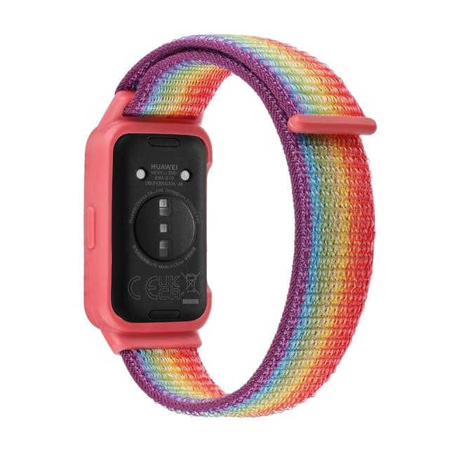 För Huawei Band 8/9 Nylon klockarmband integrerat skyddsfodral