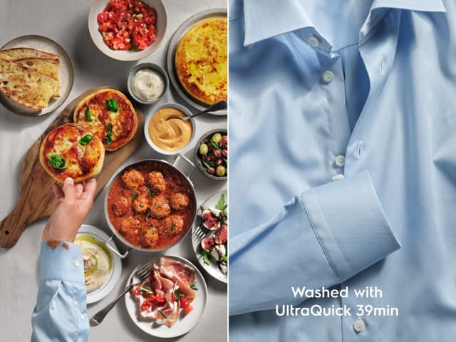 UltraQuick 39min. Fjern pletter ved lav temperatur*. Sparer op til 30% energi**