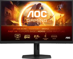AOC C27G4ZXU 27" FHD/VA/280Hz/0,3ms kaareva pelinäyttö