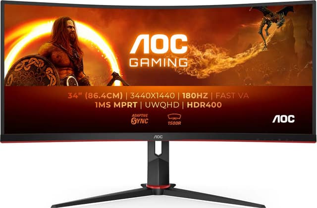 AOC CU34G2XP 34" buet gaming-skjerm