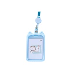 ID-merkeholder med uttrekkbar snor Blue