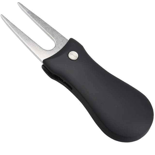 Golf Divot Tool med bollmarkör Svart