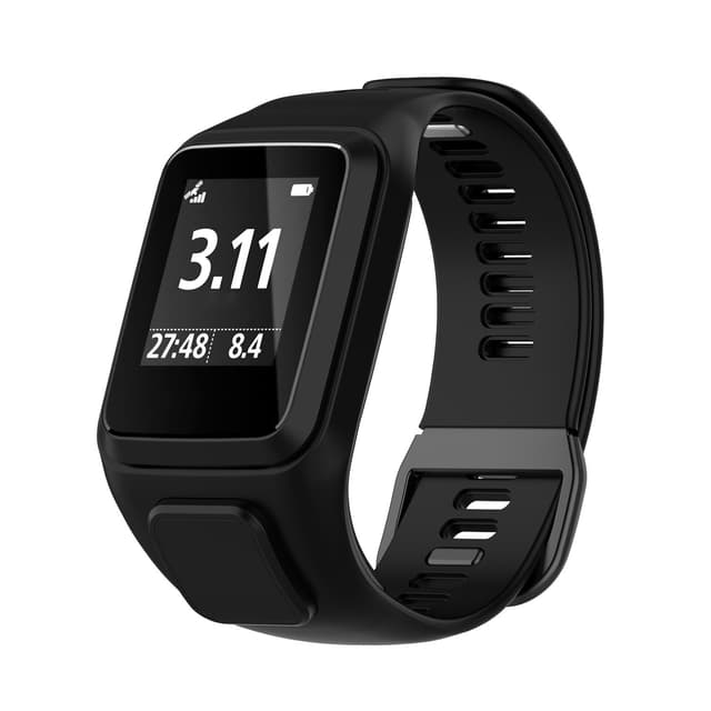 Silikoniranneke TomTom Runner23/Spark -sarjaan Musta
