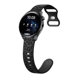 22mm silikonarmband för Huawei GT4/3 Samsung Watch Svart