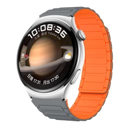 Magnetisk silikon klokkerem for 22 mm urskiver Grå+oransje