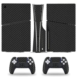 Skin Stick Protective Skin for PS5 Slim Console Svart+grå
