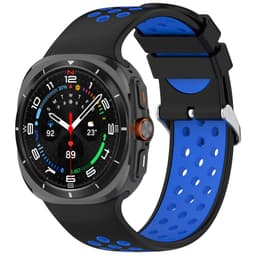 Samsung Watch Ultra tofarget silikonreim 24 mm Svart + blå