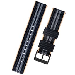 22 mm smart nylonklokkerem for Huawei GT2/GT3 Pro og Samsung Watch 4 Svart+grå