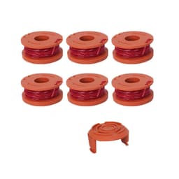 6-pack erstatningssneller med trimmertråd for Worx WA0010 gresstrimmer Oransje