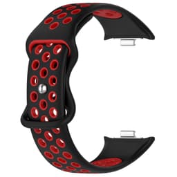 Silikonklokkerem for Redimi Watch 4 Xiaomi Mi Band 8 Pro Svart+rød
