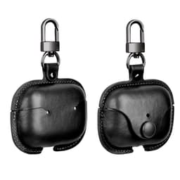 Naarmuuntumaton PU-suojakotelo koukulla AirPodeille. Musta Airpods 3