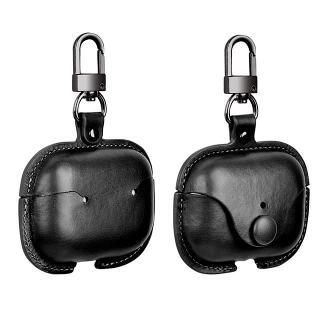 PU beskyttelsesdeksel antiripe med krok for AirPods. Sort Airpods 3