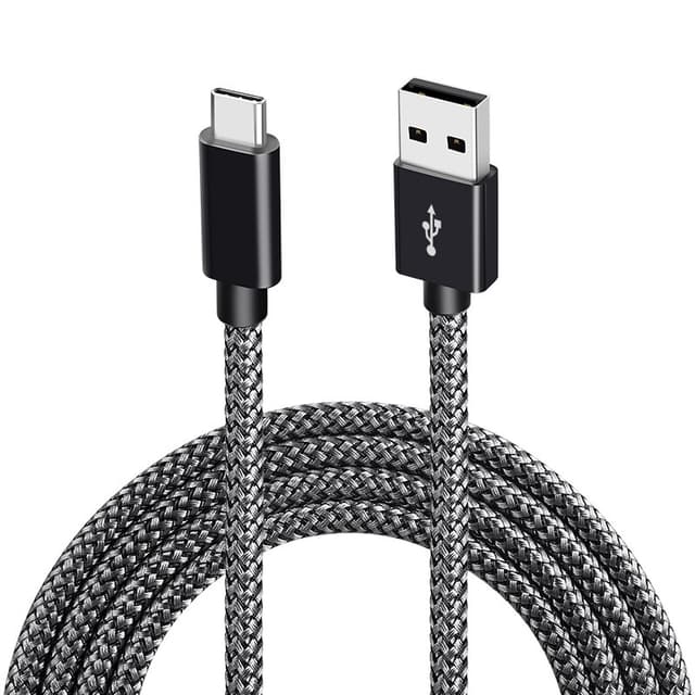 USB 2.0 til USB-C-kabel 3A hurtiglading Sort 2 m