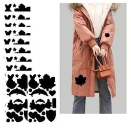 Selvklebende reparasjonslapp for jakke, klut, regnfrakk, paraply, telt 10 laken Sort 20x15 cm 1