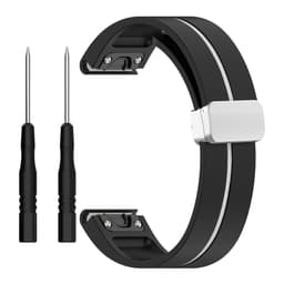 22mm silikoninen magneettisolki kellon hihna Samsung Gear S3, Garmin Venu 3 Musta