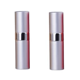 Mini Refillable Parfyme Atomizer Bottle 15 ml 2-Pack Sølv