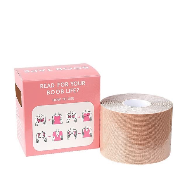 Brysttape med løfteeffekt Beige 5x5 cm
