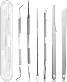 6 i 1 Negle Trimningsværktøjssæt Tånegle Kit Manicure Sæt Sølv