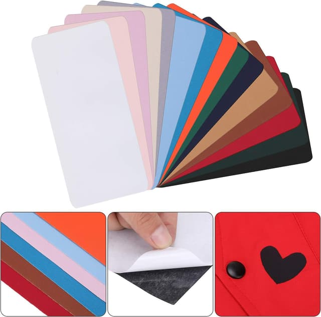 15 stykker nylon vandtætte selvklæbende reparationsplastre MultiColor