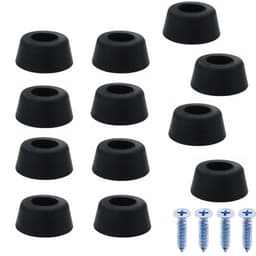 50 pakker runde gummifødder med tilhørende skruer til borde & sofaer 1.2x0.8x0.7 cm
