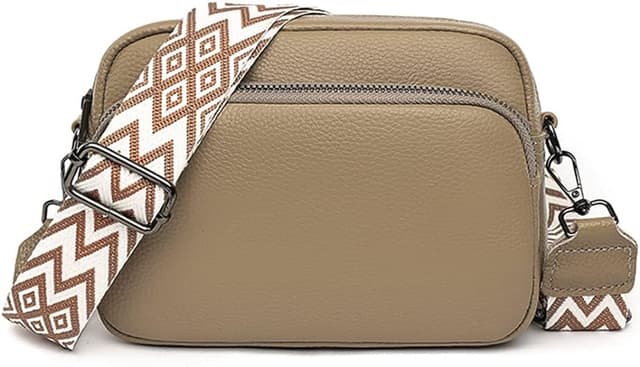 Crossbody-veske, skulderveske av kunstskinn Kaki