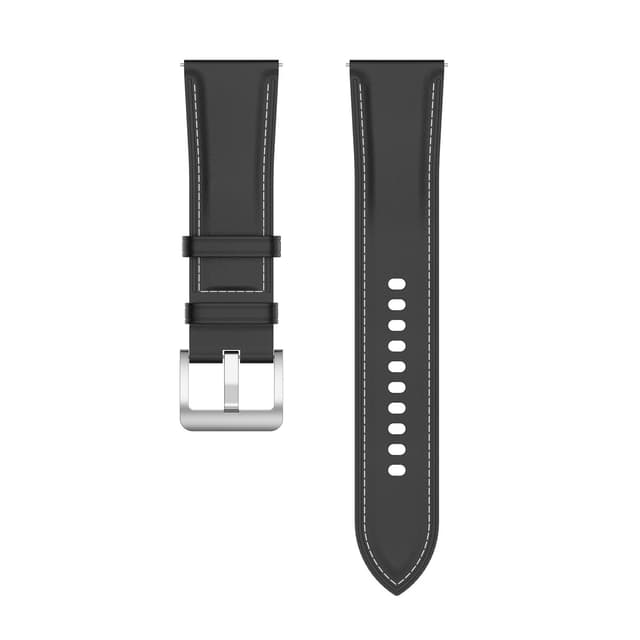 Klockarmband Äkta läder Svart 20 mm