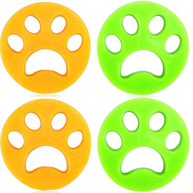 Pälsborttagare för kläder - tar bort hund/katthår Grön/Gul 4-pack
