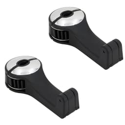 Multifunksjonell krok/holder for bilhodestøtte 2-pak Sølv