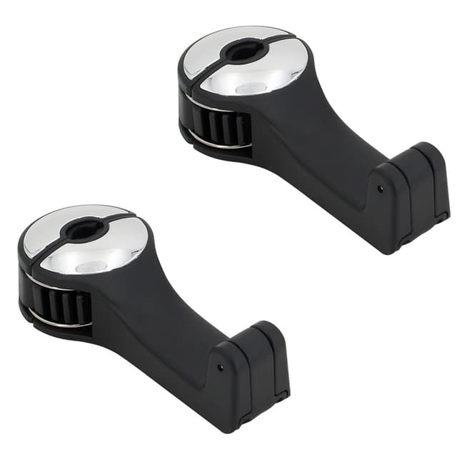 Multifunktionell krok/hållare för bilnackstöd 2-pack Silver