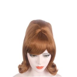 Peruk i retrostil för kvinnor Brun