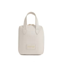 Bærbar sminkeveske i PU-skinn Hvit