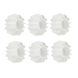 Anti-opptrekk vaskemaskin ball tørketrommel gjenbrukbar 6-pack Hvit