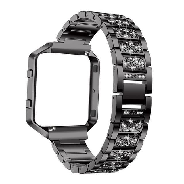 Fitbit Blaze -kellon rannekellon timanttiranneke kellon kehyksellä Musta