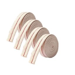 4 ruller flat veke for oljelampe Hvit 0.9x2 m 1