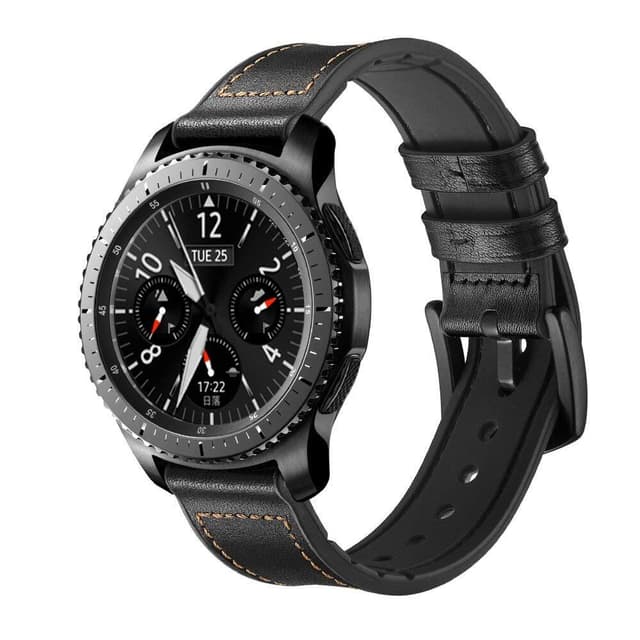 Armband Samsung Gear S3 Classic, Frontier, Galaxy Watch 22 mm Läder Sv