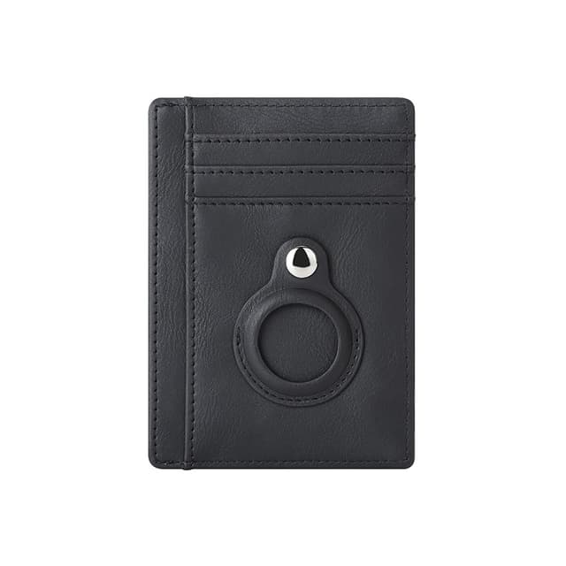 Kortholder med RFID-signalblokering og Airtag-holder Sort