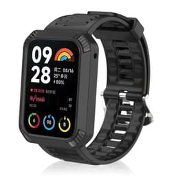 Urrem med beskyttende ramme til Xiaomi Band 8 Pro Sort