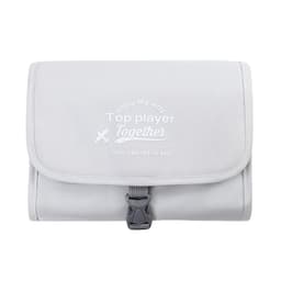 Reiseveske med stor kapasitet, sminkeveske, kosmetikkveske med våt-tørr separasjon Grå