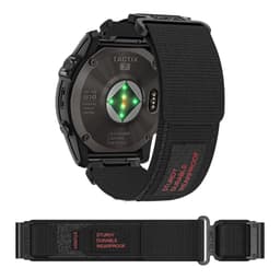 Borrelås nylon sportsstropp Garmin wtach Sort 26 mm
