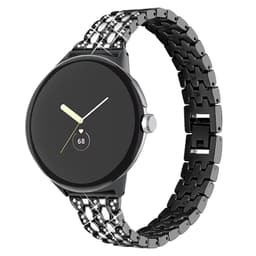 20 mm klokkebånd Bling Crystal Diamonds-bånd for Google Pixel Watch Sort