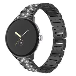Urrem med bling og krystaller til Google Pixel Watch Sort