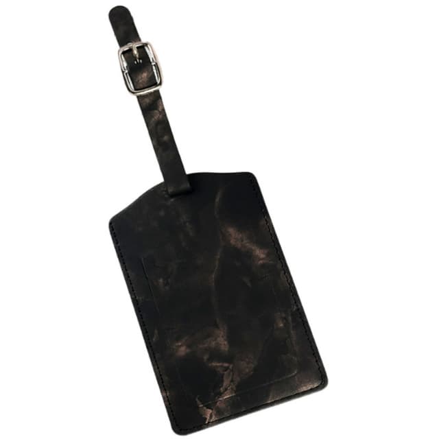 Nytt Marble Pattern PU Bagage Tag Svart