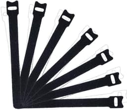 Kabelband med kardborre 100-pack Svart