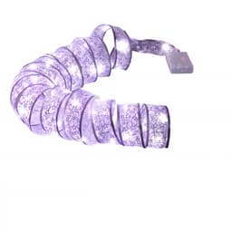 4 m fleksibel julelyslenke til juletrepynt Sølv