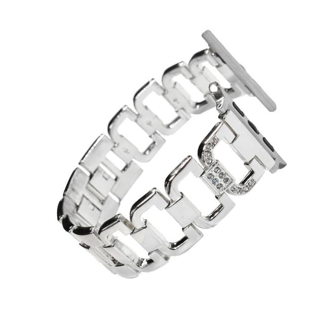 Smart klockarmband D-format diamantklockarmband med klockram för Fitbi