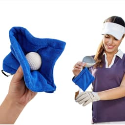 Golfbollsrengöringshandduk | Mikrofibervåffelmönster Blå