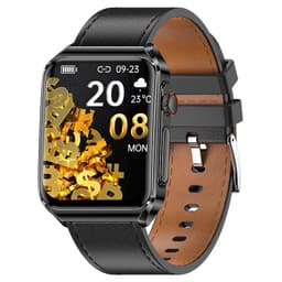 Smartklocka med EKG/Bluetooth-samtal och musik Svart