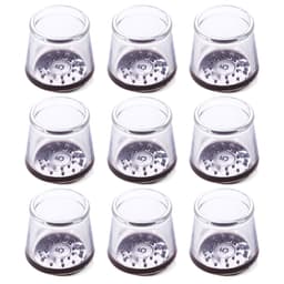 Möbeltassar / skydd för möbelben 16-pack Transparent+Brun S